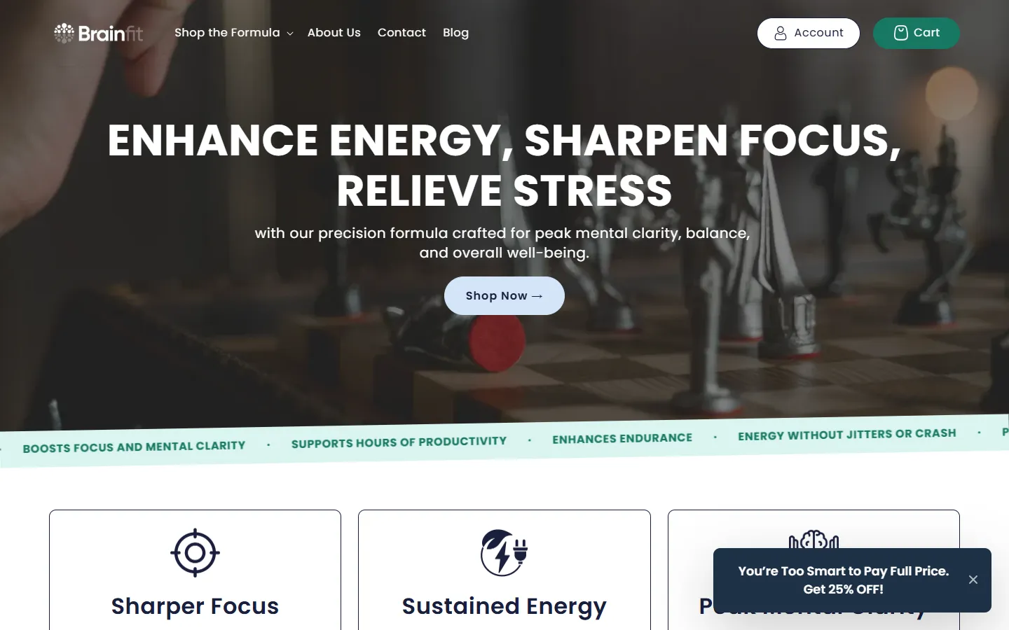Home page of brainfitnootropics.com