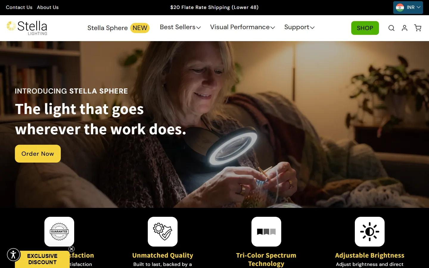 Home page of stellalighting.com